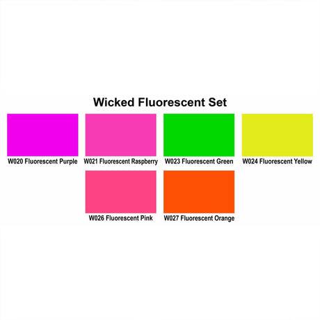 Createx Wicked Color Airbrush Paint: 6-Color Set, Fluorescent Createx