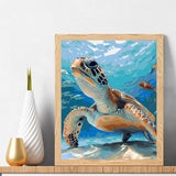 Natuyalo Paint by Numbers Kit for Adult - Adult Paint by Numbers Sea Turtle, Frameless Beginner Paint by Number Perfect Hobby for Relaxation 16x20 Inch Natuyalo