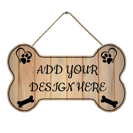 Personalized Dog Bone Wood Sign Custom Name or Image Pet Sign for Home Farmhouse Decor Rustic Wall Decor Sign Custom Metal Sign