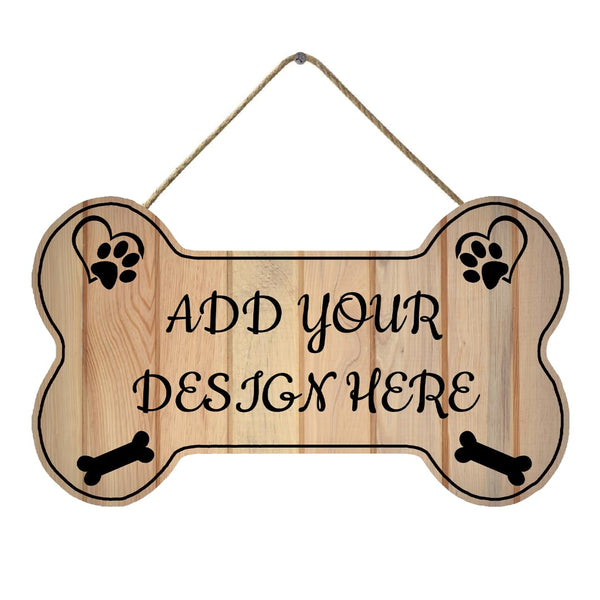 Personalized Dog Bone Wood Sign Custom Name or Image Pet Sign for Home ...