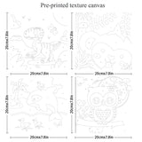 4 Pack DIY Paint by Numbers for Kids Ages 4-8-Paint by Number for Kids Beginners Easy Acrylic Paint Numbers Canvas Art Ages 8-12, Oil Painting Paint by Number Kits for Wall Decor 8x8in(without Framed) KYOQFVN