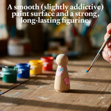 Large Wooden Peg Dolls 3-1/2 inch, Pack of 25 Unfinished Jumbo Dad Peg Doll Figures for Peg People Crafts Woodpeckers