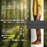 Charcoal Grill for 12 Skewers - Portable Barbecue Camp Grills - Mangal Schaschlik Foldable Metal Mangal - Kebab Shish BBQ for EDC Picnic Outdoor Cooking Camping Hiking NB12 MHH