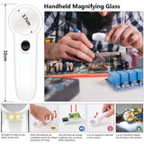 Soldering Iron Kit Electronics, 21-in-1, 90W LCD Adjustable Temperature Soldering Iron, 5pcs Soldering Iron Tips, Soldering Iron Stand, Desoldering Pump, Magnifier, Solder Wire, Tweezers, PU Carry Bag handskit