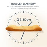 MAXYOYO Bean Bag Bed Folding Sofa Bed Floor Mattress for Adults, Extra Thick and Long Floor Sofa with Corded Washable Cover, Orange, 30x95 Inch MAXYOYO