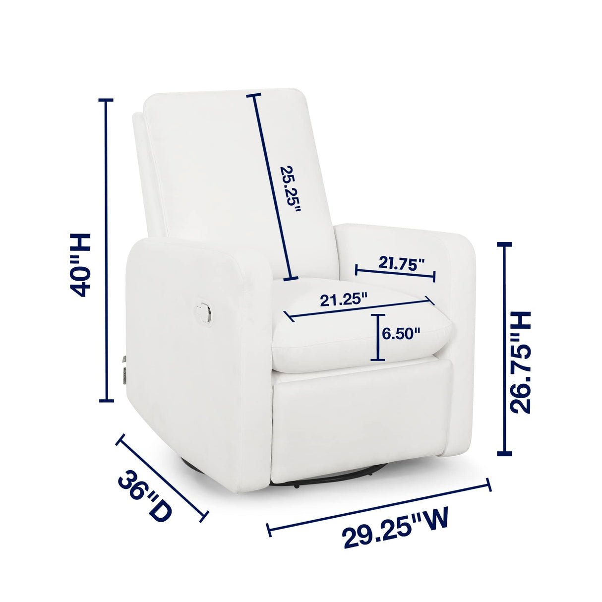 GAP babyGap Cloud Recliner with LiveSmart Evolve - Sustainable Performance Fabric, Artic Delta Children