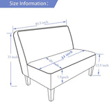Changjie Furniture Small Loveseat Sofa, Upholstered Small Sofa Couch Mini Love seat Sofas for Bedroom Living Room (Blue) Changjie Furniture
