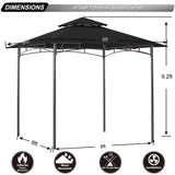 ABCCANOPY Gazebos for Patios 8x8 - Outdoor Steel Frame Gazebo for Lawn Backyard Garden Deck (Black) ABCCANOPY
