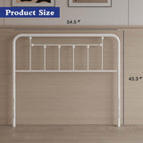 EtherealZYF Metal Headboard Full Size Headboard Metal Construction, Rustic Farmhouse Style, Effortless Assembly, Steel Headboard for Bedroom White EtherealZYF