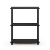 Furinno Turn-N-Tube Display Rack, 3-Tier Single, Espresso/Black Furinno