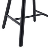 DM Furniture Windsor Dining Chairs Set of 6 Armless Dining Room Chair with Spindle Back,Farmhouse Side Chair,Solid Wood French Country Kitchen Chairs for Home/Restaurant/Patio, Black DM Furniture