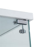 Glass Display Cabinet with Glass Doors, Tall 4-Tier Tempered Glass Floor Standing Curio Case with Lock for Collectibles, Toys, Books, Living Room, Quick Installation (4 Shelf 3 Column 2 Door, White) VFY