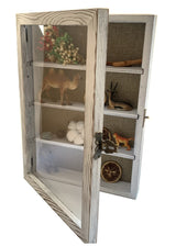 WANLIAN Shadow Box Frame with Acrylic 11x16“ Wooden Shadow Box Display Case with 3 Detachable Shelves & Linen Back, Wall-Mounted Deep Display Box Picture Frame for Photos Memorabilia (White) WANLIAN