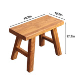 ZPrestiCraftbl Farmhouse Small Wooden Indoor Bench - 19.7in Entryway Bench, Natural Solid Wood, Durable & Sturdy, Suitable for Dining Room, Bedroom, Porch ZPrestiCraftbl