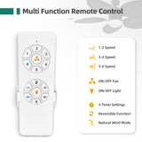 YITAHOME Tropical Ceiling Fan with LED Light and Remote, 52 Inch Outdoor Palm Leaf Fan for Patio with Memory Function, 5 Leaf Blades, Reversible DC Quiet Motor, for Porch, Farmhouse, Indoor, Brown YITAHOME