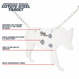 Allen Company EZ Aim® AR500 Coyote Steel Shooting Gong Target, 6 lbs., White Allen Company