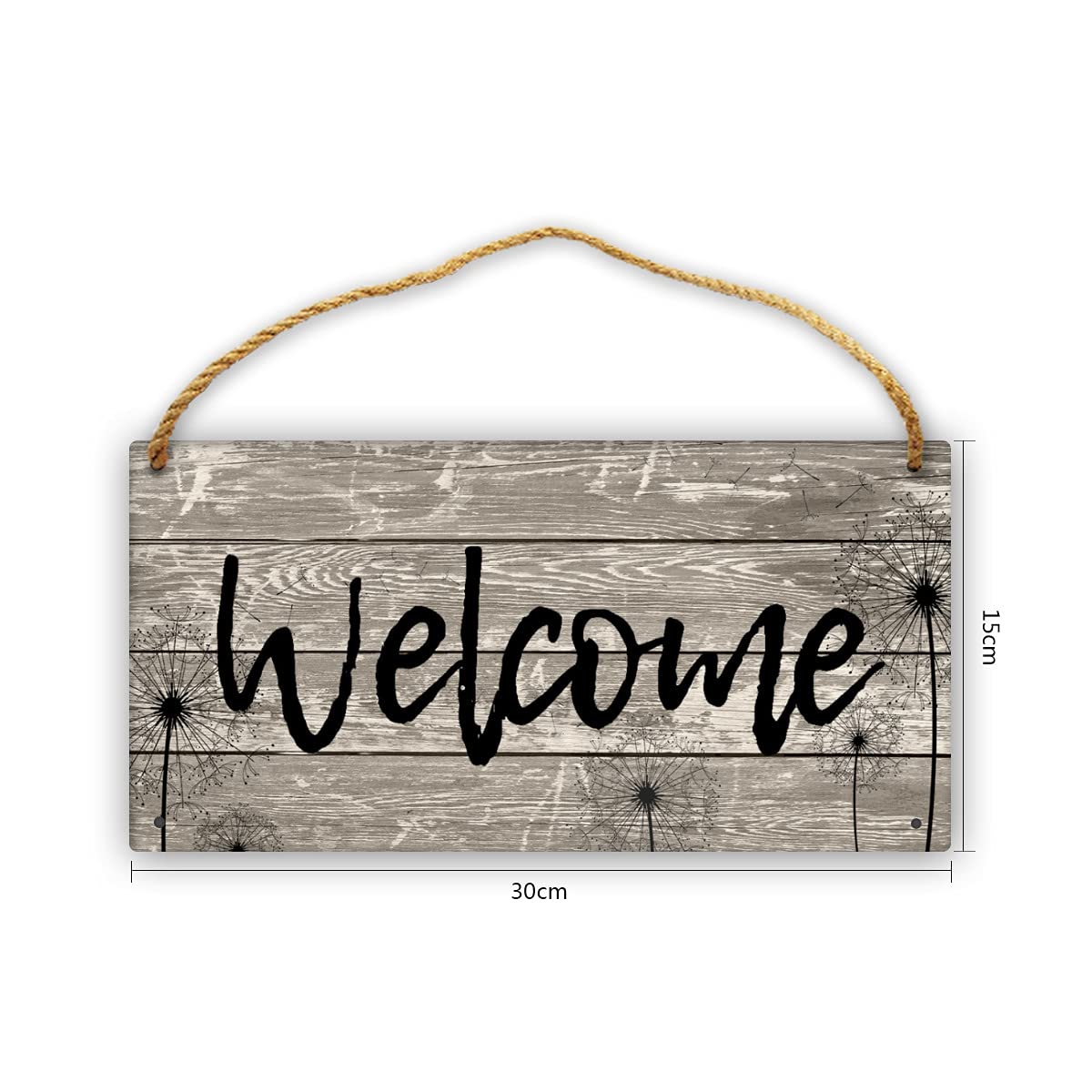 Interchangeable Welcome Sign for Front Door Decor - Rustic Wood Hanging Sign Farmhouse Porch Home Hanging Plaque Decor,Hanging Welcome Sign for Holiday Harooni