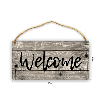 Interchangeable Welcome Sign for Front Door Decor - Rustic Wood Hanging Sign Farmhouse Porch Home Hanging Plaque Decor,Hanging Welcome Sign for Holiday