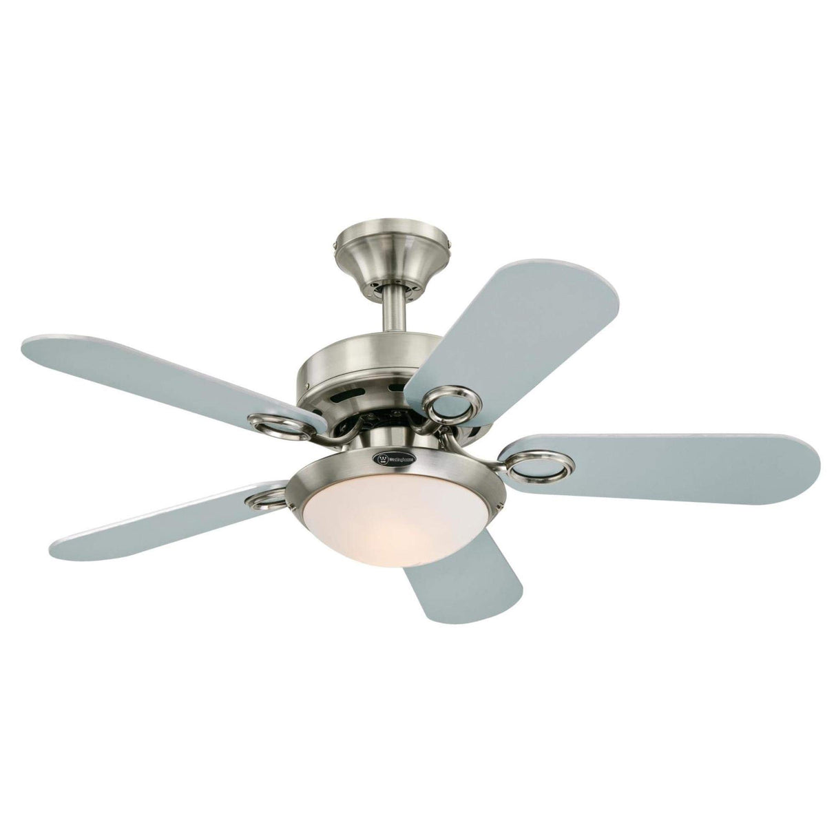 Westinghouse 7230300 Cassidy Indoor Ceiling Fan with Light, 36 Inch, Brushed Nickel Westinghouse