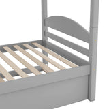 Harper & Bright Designs Twin L-Shaped Bunk Bed with Trundle, Can be Divided into Two L-Shaped Beds, No Spring Box Needed (Grey) Harper & Bright Designs