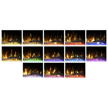 Modern Ember Skyline 72 Inch Linear Multi-Sided 3D Wi-Fi Smart Electric Fireplace - 1,000+ Flame & Ember Bed Color Combinations, Fully or Partially Recessed | Works with Alexa and Google Assistant