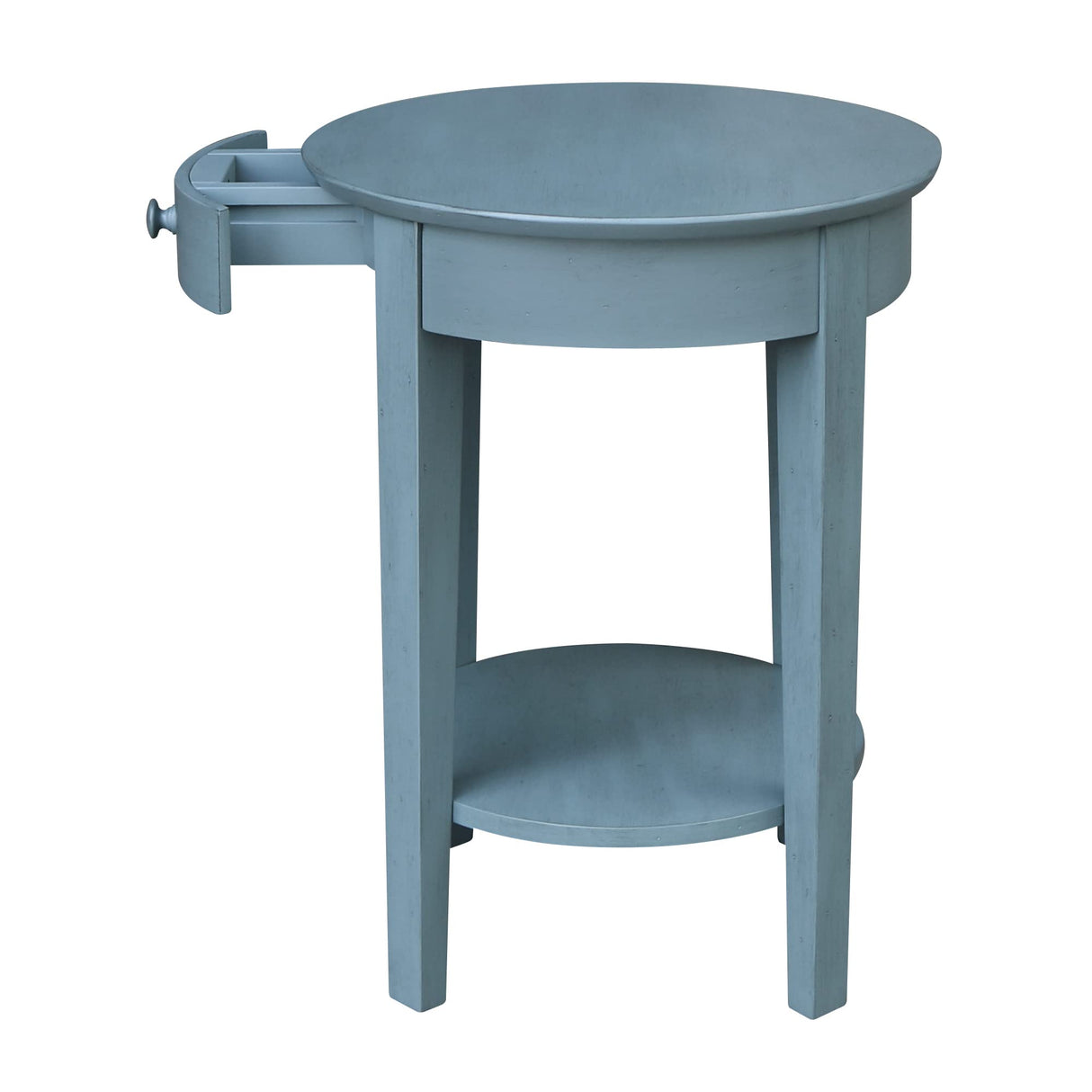IC International Concepts International Concepts Phillips Accent Drawer Table, Ocean Blue - Antique Rubbed IC International Concepts