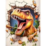 BOHADIY Dinosaur Diamond Art Painting Kits for Adults, Full Drill Diamond Dots Paintings for Beginners, Round 5D Paint with Diamonds Pictures Gem Art Painting Kits DIY Crafts Kits 12x16inch BOHADIY