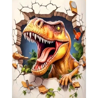 BOHADIY Dinosaur Diamond Art Painting Kits for Adults, Full Drill Diamond Dots Paintings for Beginners, Round 5D Paint with Diamonds Pictures Gem Art Painting Kits DIY Crafts Kits 12x16inch