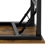 Need Home Office Desk Large Computer Desk 60 inch Sturdy Table Foldable Desk Gaming Computer Table No Assembly Required, Rustic Brown&Black Frame AC5FB(152.4 * 60) Need