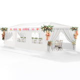 Party Tent 10x30 Outdoor Wedding White Tents for Parties, Heavy Duty Gazebo Event Tents for Parties Canopy Shelter with 8 Removable Sidewalls Waterproof Party Wedding BBQ Events Tent for Parties susici
