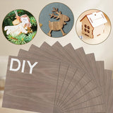 12 Pcs Walnut Wood Veneer MDF Board, 12 x 12 x 1/8 Inch - 3mm Thick Walnut Unfinished Wood Sheet for Laser Cutting & Engraving, School DIY Projects, Painting, Fretwork, CNC Cutting, and Wood Burning Cethytirko