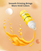 Hiipoo 580ML Sublimation Ink Refilled Bottlescompatible for ET2400 ET2720 ET2760 ET2750 ET4800 ET-2800 ET-2803 ET-2850 Inkjet Printers Heat Press Transfer on Mugs T-Shirts Hiipoo