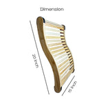 NUIBY Natural Bamboo Sauna Backrest, Cooler and More Flexible Than Wood, Complete with 2 Sauna Hats and 2 Seat Pads, Features Anti-Slip Rubber Pad. Sauna Accessory Set. (2 Pack) NUIBY