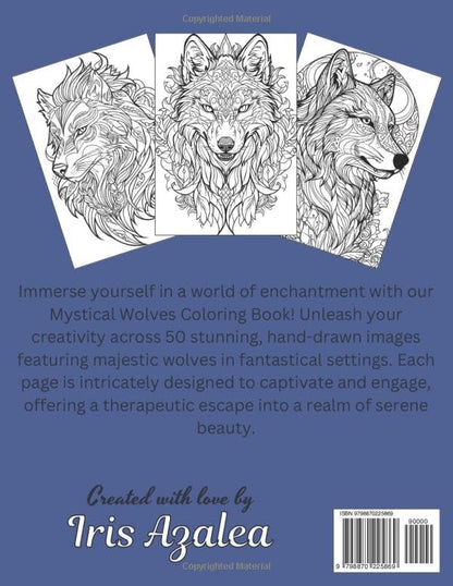 Mystical Wolves Coloring Book for Adults and Teens | 50 Intricately Designed Images | Relaxing, Creative, and Meditative Art | Perfect Gift for ... to explore creativity, focus and relaxation