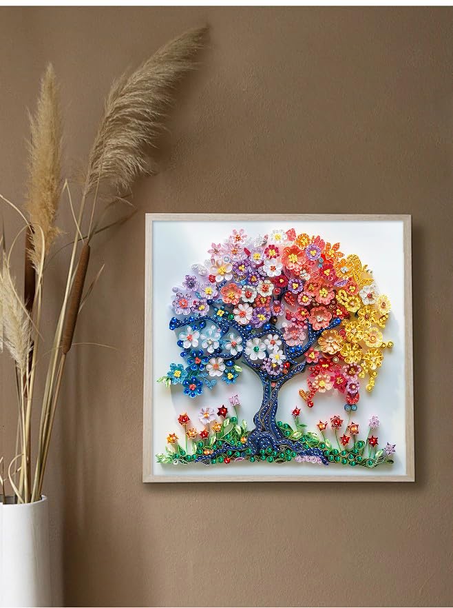 CraftCraze Diamond Art Kits for Adults, 5D Diamond Painting Kits for Beginner, DIY Life Tree Diamond Painting Kits for Home Wall Decor Gift 11.8 x 11.8 inches CraftCraze