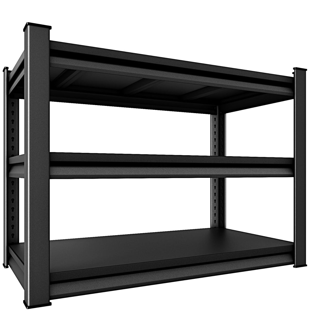 Rufokisa 40" W 3-Tier Garage Shelving Heavy Duty, 1500LBS Loads Garage Storage Shelves, Metal Shelving Units and Storage Racks, Industrial Utility Shelf Heavy Duty,40" Wx16 Dx36 H, Black Rufokisa