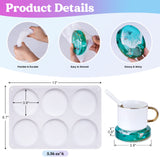 LET'S RESIN Extra Deep Coaster Resin Molds Silicone, Large 6 Cavity Silicone Molds for Resin, Round Silicone Coaster Molds for Epoxy Resin, Cups Mats, DIY Craft LET'S RESIN