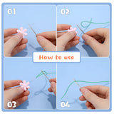 Plastic Large Eye Sewing Needles, Large-Eye Blunt Needles, Bent Tapestry Needles, Yarn Needles Crafting Knitting Stringing Needles with Storage Box and Needle Threader for Knitting Crochet Bupete