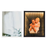 Neonip Personalized Infinity Mirror Light Box - Custom Photo Infinite Tunnel LED Night Lights Plaque - 3D Modern Family Home Decor Makeup Mirrors Gifts for Wedding Birthday Anniversary Neonip