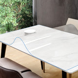 VeeCano 24X48 Inch Clear Plastic Table Protector PVC Vinyl Kitchen Dinner End Coffee Table Top Cover Cloth Wood Furniture Protective Runner Liner Pad for Console Office Garden Picnic Table VeeCano
