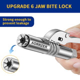 AORRZER 90 Degree Grease Gun Coupler Adapter & Grease Gun Coupler, Grease Gun Tips Locking,Suitable for Grease Fittings in Tight Spaces,Compatible with All Grease Guns 1/8" NPT Grease Gun Fittings AORRZER