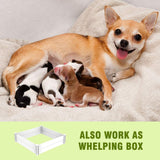 Kdgarden 4'x4' White Vinyl Raised Garden Bed Kit, Outdoor Above Ground Garden Box for Growing Vegetables, Flowers, Herbs, DIY Gardening, Whelping Pen and More Kdgarden