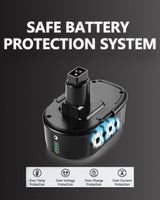 Bakipante 18V 6.5Ah Lithium Battery Replacement for Dewalt 18 Volt XRP Battery DC9096 DC9098 DC9099 DE9039 DE9095 DE9096 DE9098 DW9095 DW9096 DW9098 DE9503 DC9182 Replacement for Dewalt Batteries Bakipante