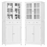 BOTLOG 71" Kitchen Pantry Storage Cabinet, Tall Pantry Cabinet with 6 Shelves, 2 Drawers, Storage Cabinet with 4 Doors, for Dining Room Kitchen, BOTLOG