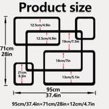 BYRTJSWX Multi-Compartment Trinket Shelf, Wall Mounted Curio Cabinet,Wooden Collectibles Display Case Trinket Display Shelf,for Bedroom, Corridor, Entrance, Living Room, Office(37.4x28x4.7in) BYRTJSWX