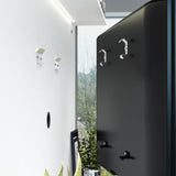 Modern Freestanding Floating Entertainment Center Floating TV Stand Wall Mounted TV Wall Panel for 75 inch TVs Home Theater with LED Strip Pull - Out Drawers and Overhead Shelf White Naomi Home