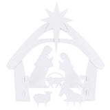 Best Choice Products 4ft Outdoor Nativity Scene, Weather-Resistant Decor, Christmas Holy Family Yard Decoration, Water-Resistant PVC - White Best Choice Products