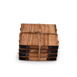 Samhita Acacia Wood Square Coasters Protection Tabletop,Countertop and Surfaces Size: 4" x 4", Set of 4 Samhita