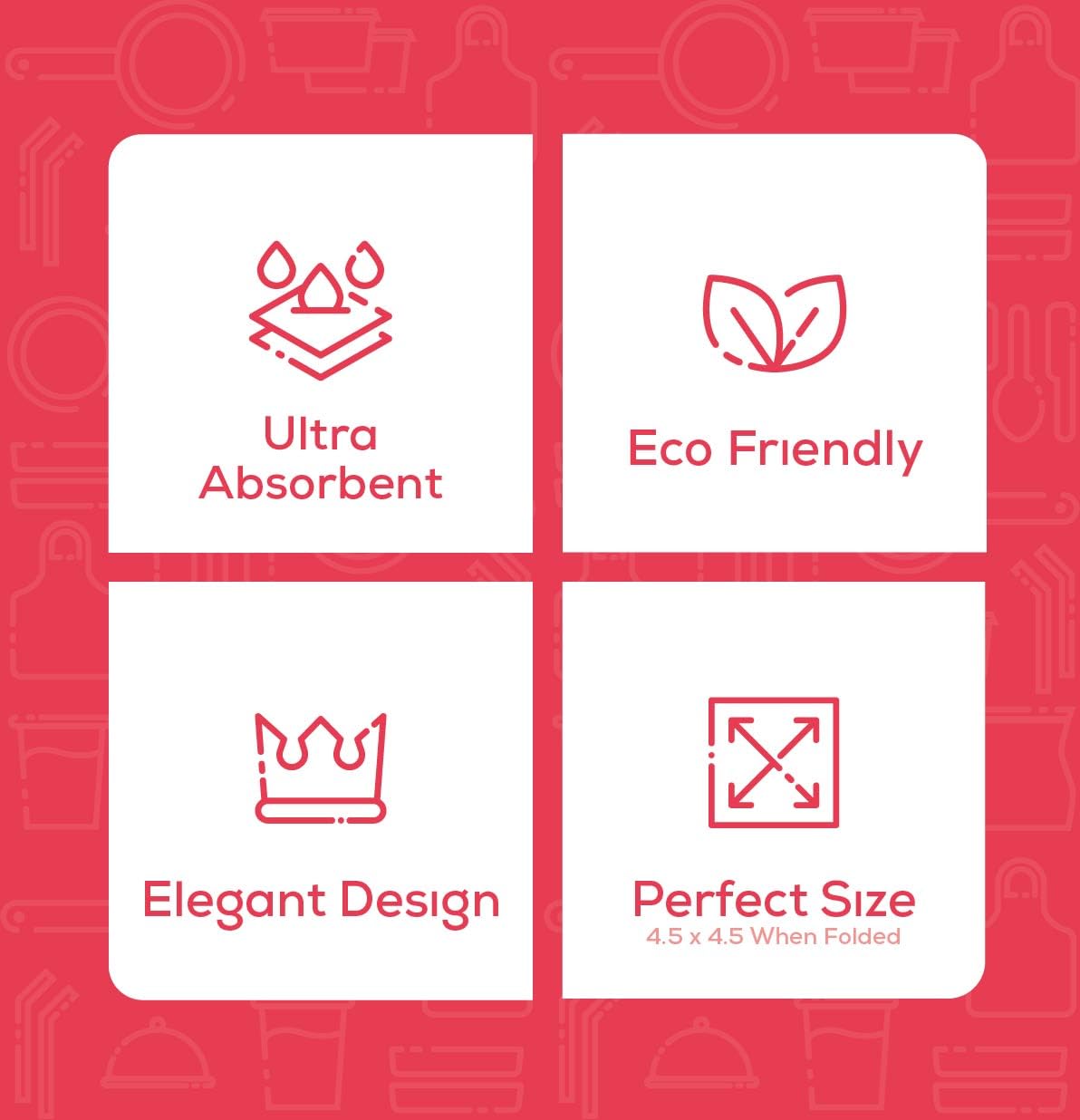 GUSTO [500 Count - 4.5 x 4.5 Folded] White Beverage Napkins - 1-Ply Bulk Cocktail Napkins, Restaurant Bar Paper Napkins and Party Napkins - 9x9 Unfolded (Formerly Comfy Package) GUSTO