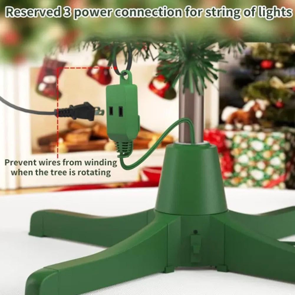 Musical Rotating Christmas Tree Stand with Speaker, 360 Degree Rotating Christmas Tree Stand with Music,Christmas Tree Rotating Stand,360° Spinning Christmas Tree Base with Music (31.5in) Generic